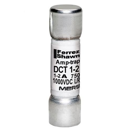 DCT1-2 - Fuse 750VAC/1000 VDC1A Fast-Acting Ferrule Mount DCT - Midget Series